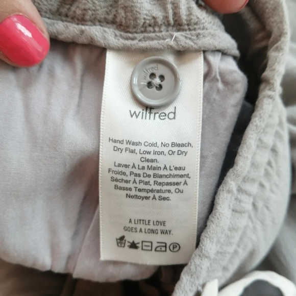 Aritzia Wilfred Marais Lightweight Trouser Pants Gray Rolled Cuffs Medium - Picture 13 of 16